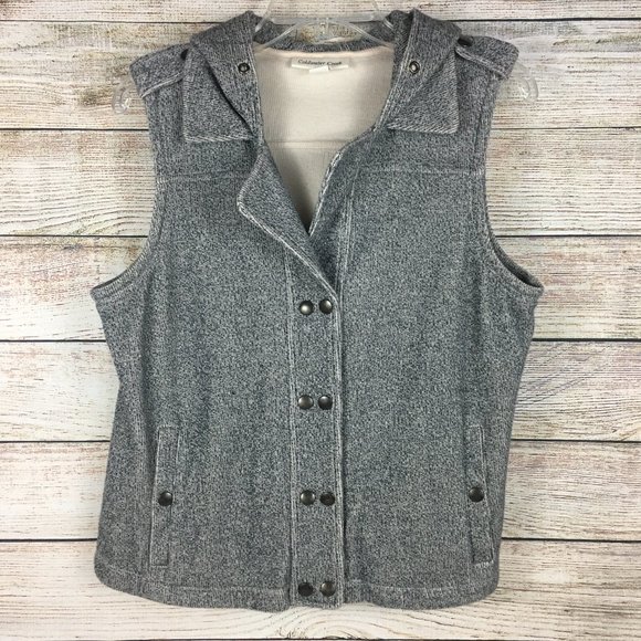 Coldwater Creek Hooded Knit Vest - Picture 1 of 11